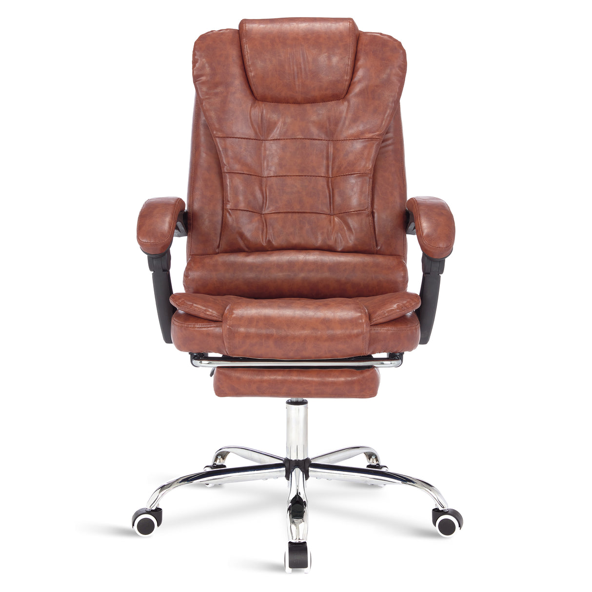 Blisswood brown waxy office chair for stylish, comfortable workspace seating.