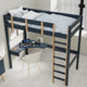 Bunk bed with desk UK, offering spacious sleeping and study arrangements, ideal for kids' rooms.