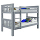 Bunk bed with a double bed at the bottom, providing extra sleeping space for shared rooms.