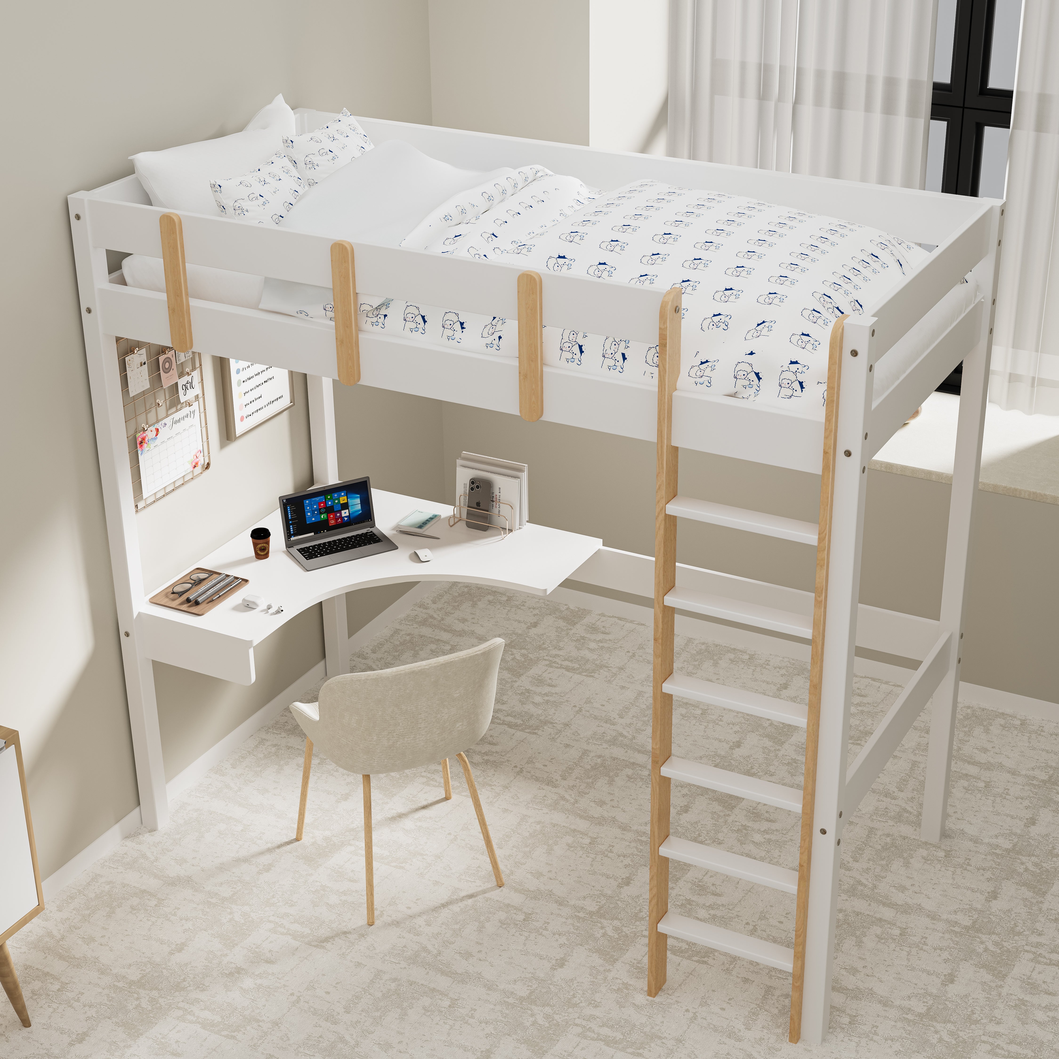 Blisswood High Bunk Bed With Desk