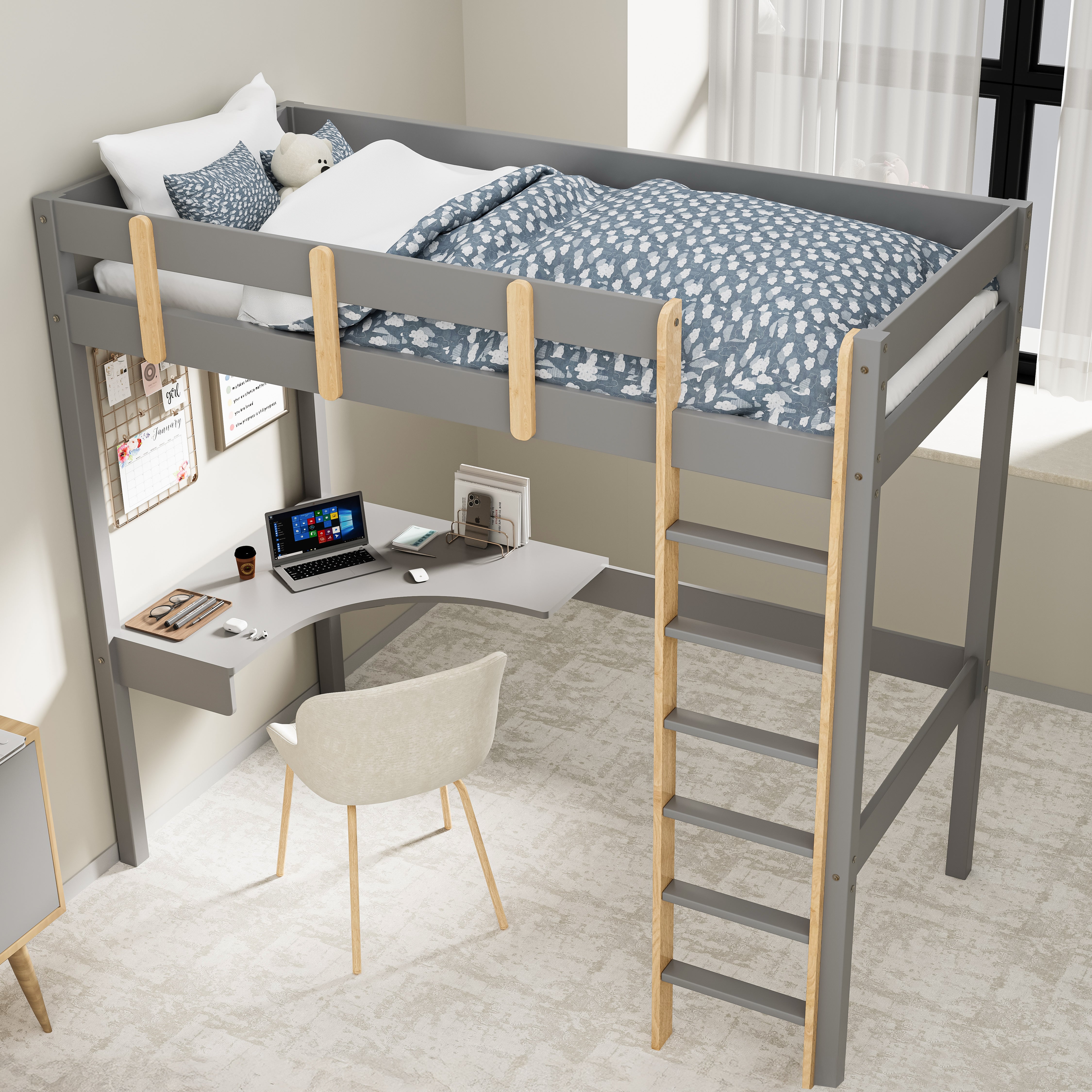 Blisswood High Bunk Bed With Desk