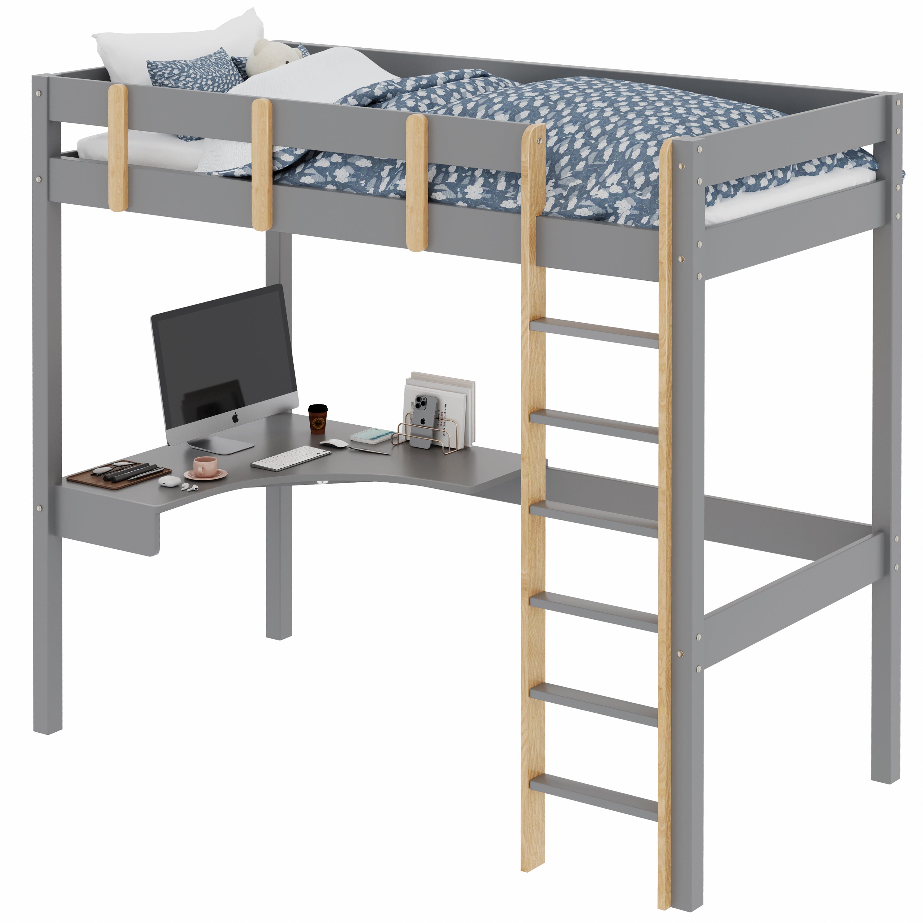 Blisswood High Bunk Bed With Desk