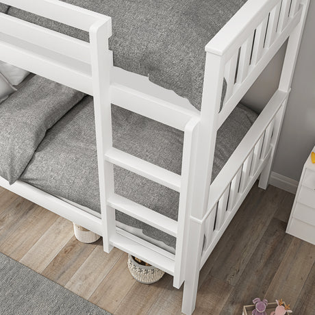 Buy double bunk bed with stairs, cushions, and quilt for a stylish and functional room.
