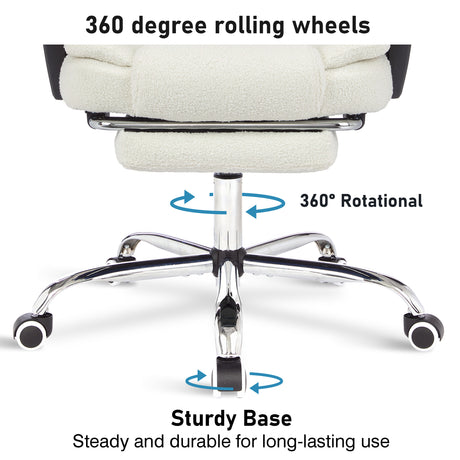 Buy a recliner swivel chair with 360-degree rolling wheels for easy movement and comfort.