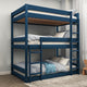 Buy triple bunk beds online with stairs and cushions, offering a stylish and space-saving solution.