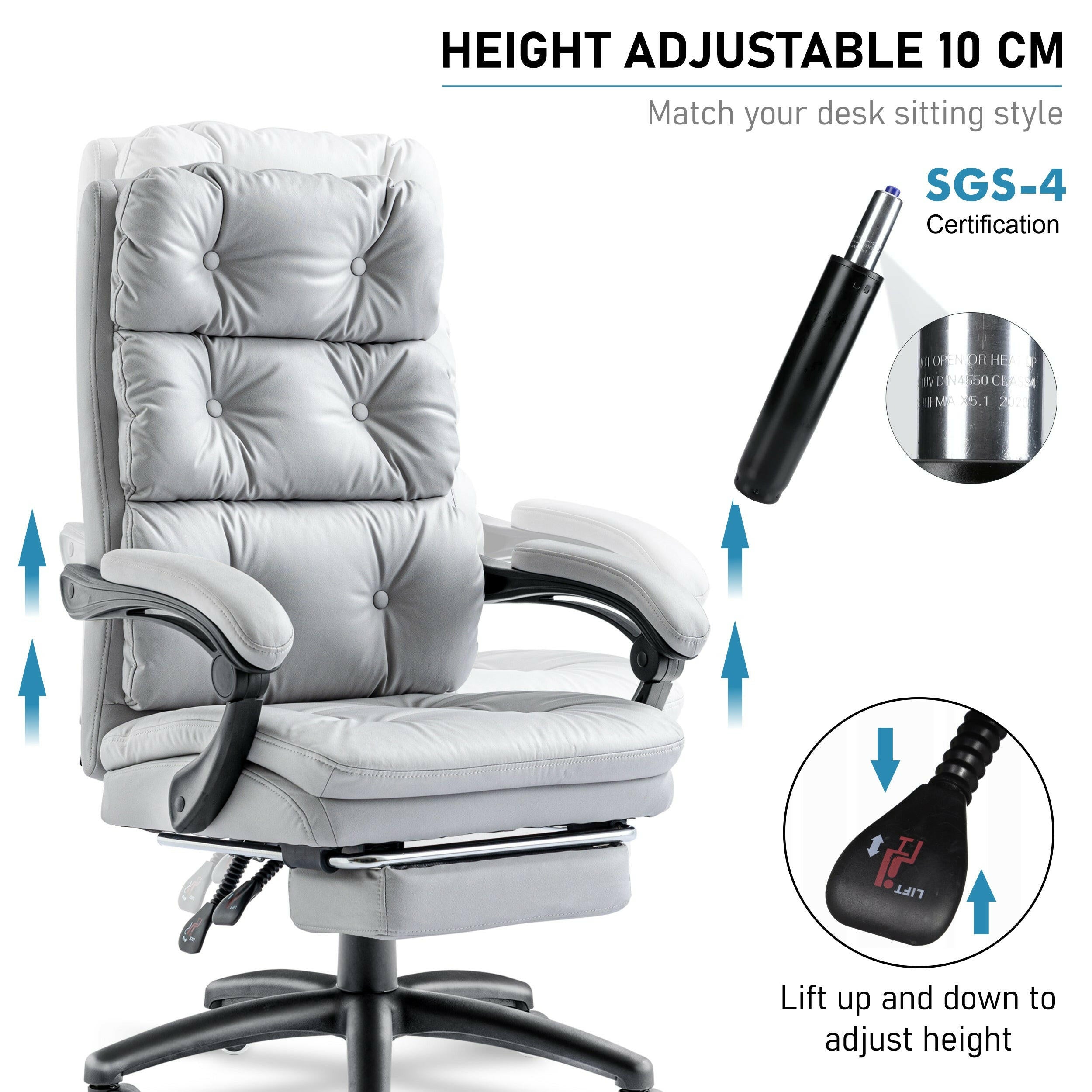 Affordable office chairs, height adjustable up to 10cm – comfort meets budget