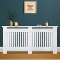 Chelsea White Radiator Cover,  Vertical Wooden Slats