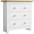 Chest of drawers white sale with 5 drawers stylish spacious storage for modern interiors