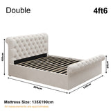 Chesterfield Ottoman Storage Bed - Side Lift Ottoman Bed Frame