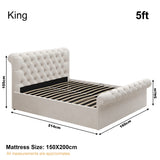 Chesterfield Ottoman Storage Bed - Side Lift Ottoman Bed Frame