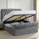 Chesterfield ottoman bed with luxurious tufted design and spacious under-bed storage.