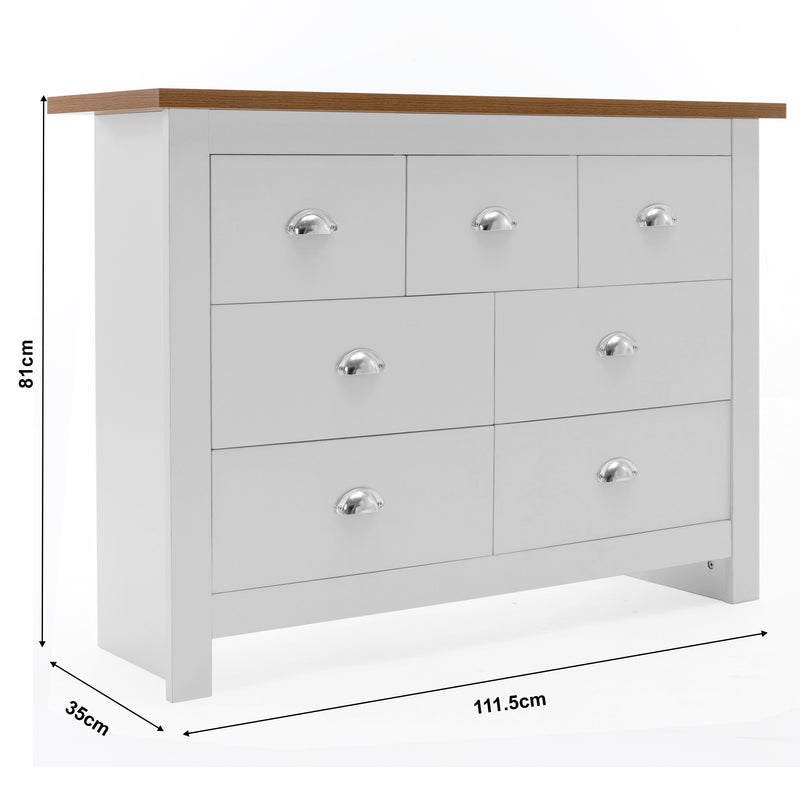 white chest of drawers