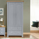 Children's grey wardrobe with a playful design, perfect for organizing kids' clothes and toys.