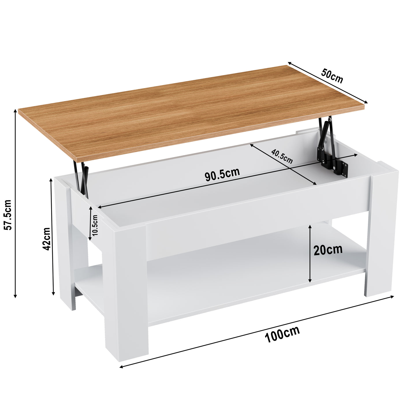 Blisswood Lift-Top Coffee Table With Storage