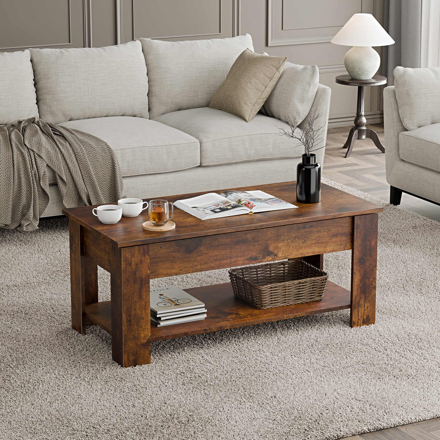 Blisswood Lift-Top Coffee Table With Storage