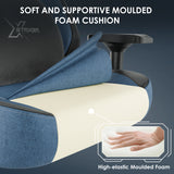 Xstriker Ergonomic Fabric Gaming Chair With 4D Armrest For Adults featuring soft moulded foam cushion and high-elastic support for long sessions. Ideal for gaming or office use.