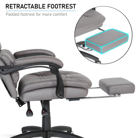 Ergonomic office chair, designed for comfort, prevents leg numbness and promotes circulation.