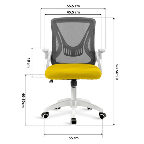 Shop compact office chair for small space, with dimensions perfect for tight areas.