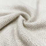 [Cream | Set of 2] Dining chair close-up of soft chenille boucle upholstery with dense loops & subtle tonal shading.