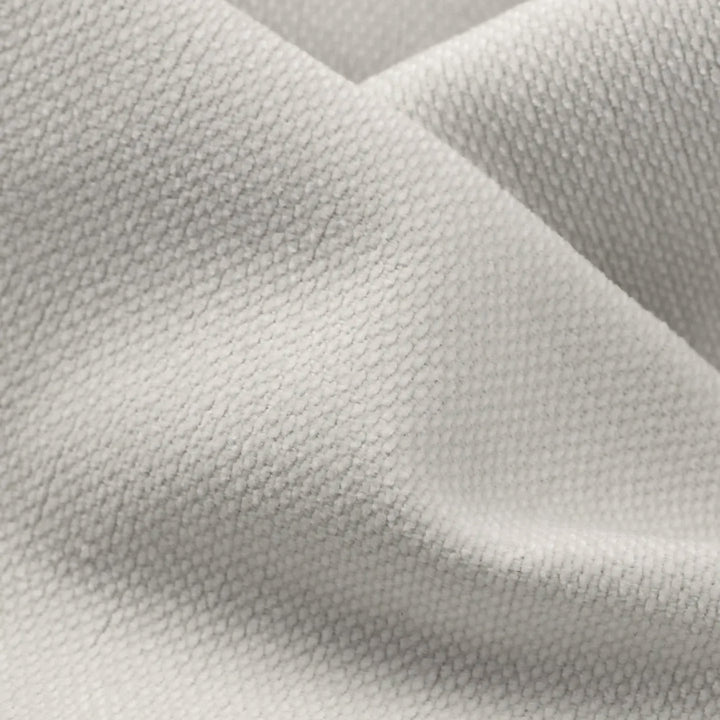 [Cream | Set of 4] Close-up macro swatch showing soft cream velvet upholstery fabric with folded texture for bed frames and furniture