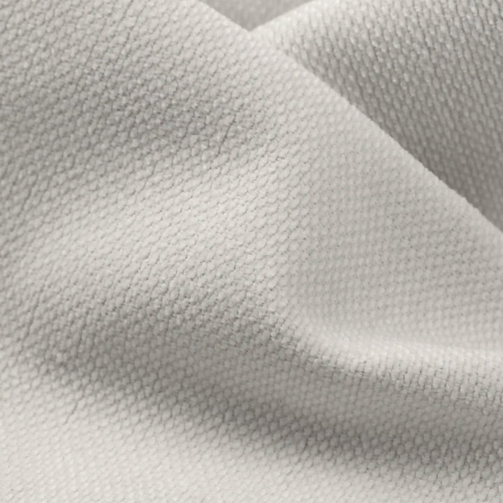 [Cream | Set of 2] Close-up macro swatch showing soft cream velvet upholstery fabric with folded texture for bed frames and furniture