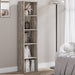 Rustic wood-effect 5 Tier Bookcase Cube Storage Unit in a cozy room, ideal for farmhouse or natural decor themes.