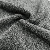 [Dark Grey | Set of 2] Elite dining chair close-up of soft chenille boucle upholstery with dense loops & tonal shading.