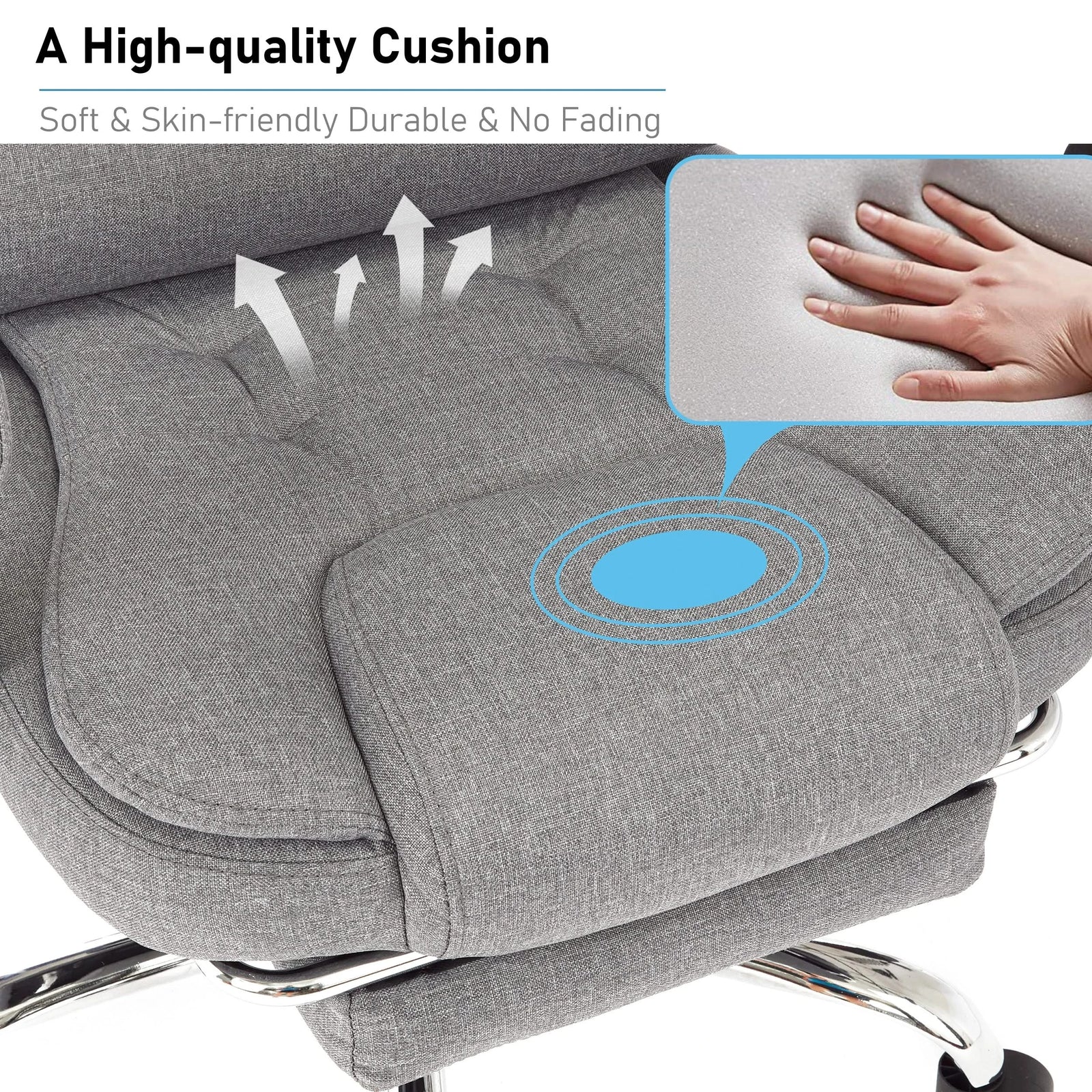 [Dark Grey Linen] Riser recliner swivel chair with high-quality cushion for enhanced comfort and support.
