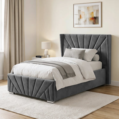 Velvet Ottoman Storage Bed - Sunrise Ottoman Bed Frame