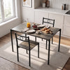 [Dark Wood] Kitchen breakfast scene with the table set for two, orange juice, cups, berries, pastries, plates and cutlery