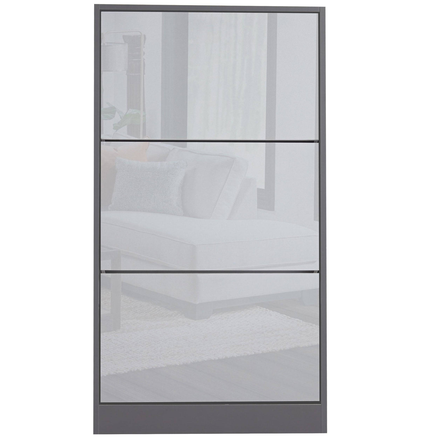 Blisswood High Gloss Tall Shoe Cabinet