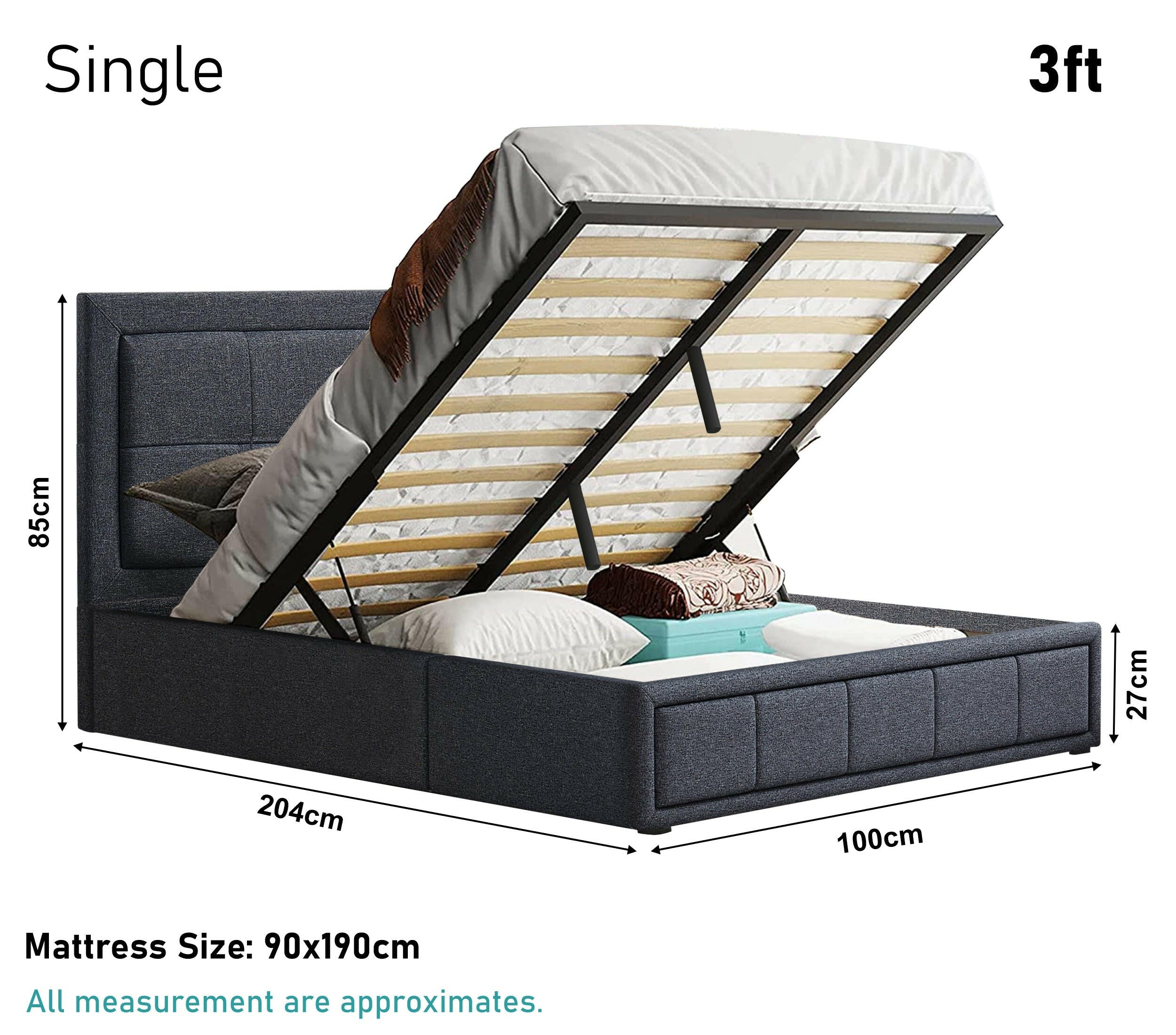 single bed with storage