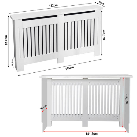 Designer radiator covers with vertical slats and stylish modern design