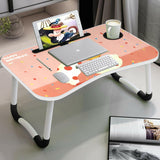 Desks for home office uk with a colorful design, integrated tablet holder, cup slot.