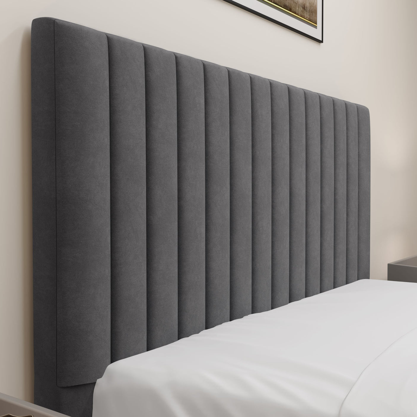 Blisswood Velvet Quilted Vertical Line Ottoman Storage Bed With Mattress
