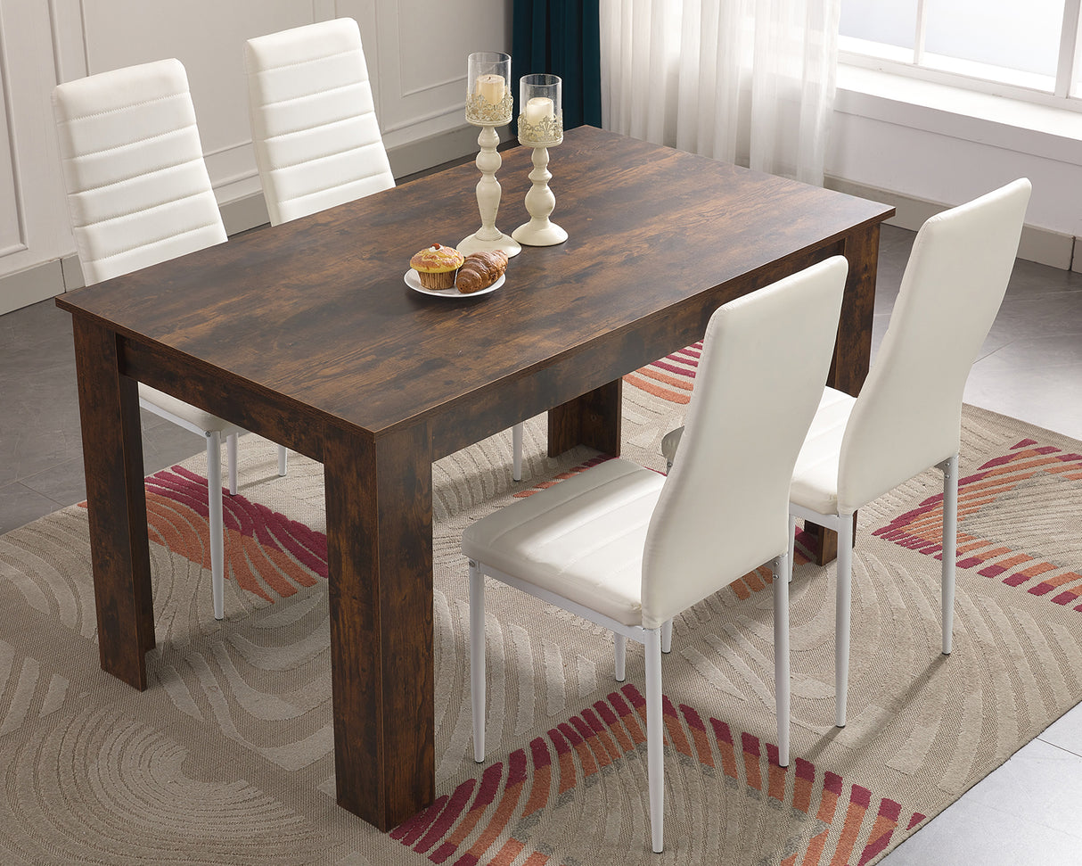 Dining room table with a timeless design, perfect for family meals and gatherings.