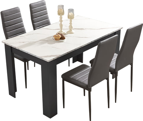 Dining set with table and chairs, perfect for large dining rooms and family gatherings.