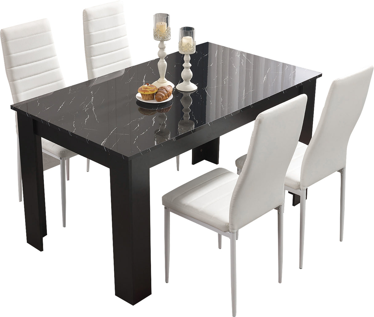 Dining set with small table and chairs, perfect for compact spaces and modern decor.