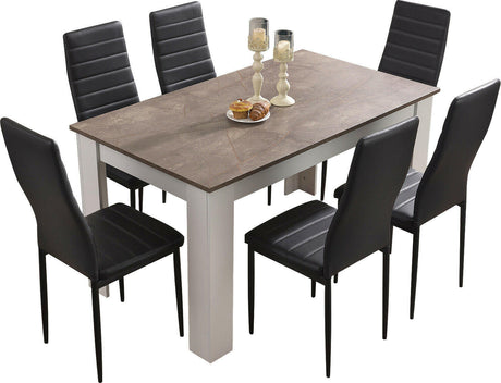 Dining table 6-seater, spacious and stylish for family dinners and social gatherings.