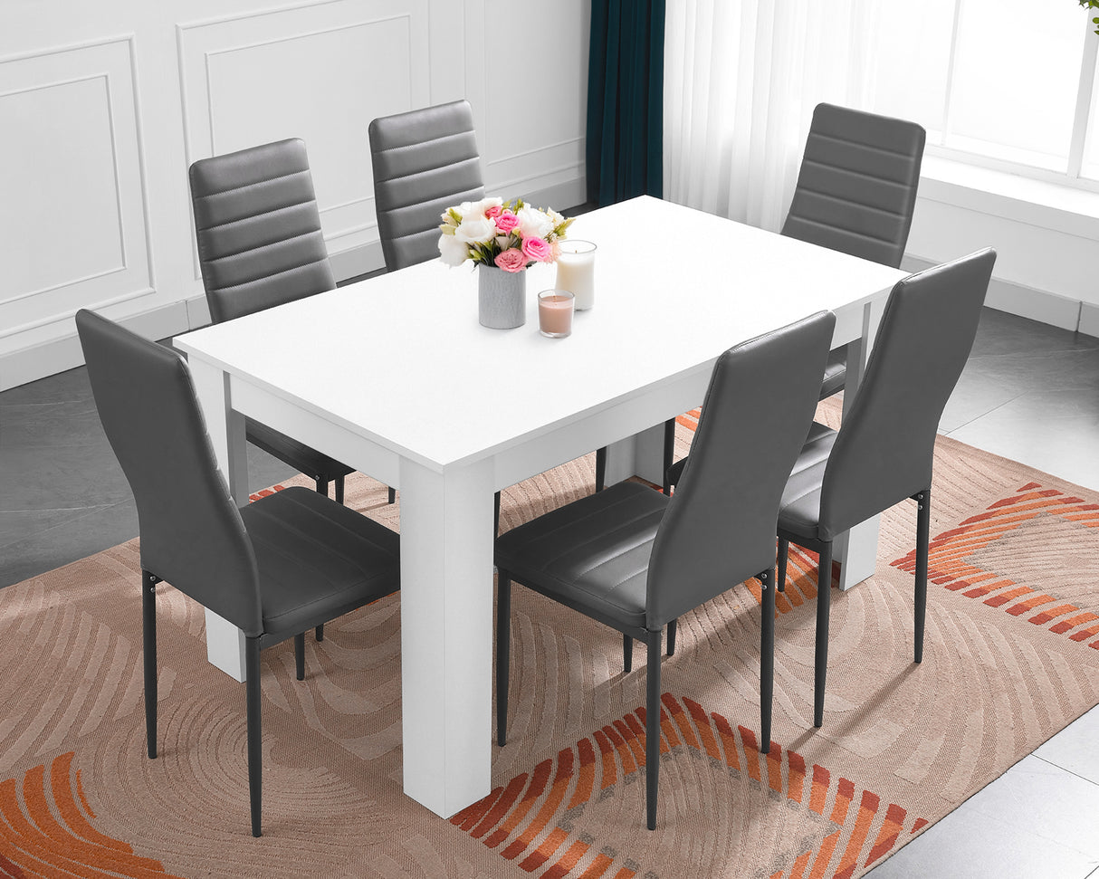 Cheap dining table and 6 chairs set for budget-friendly, stylish dining rooms.