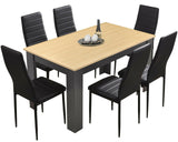 Dining table and 6 chairs set on sale, perfect for family meals and gatherings.