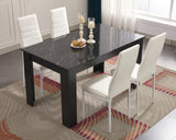 Dining table and chairs set, stylish and comfortable for contemporary dining spaces.