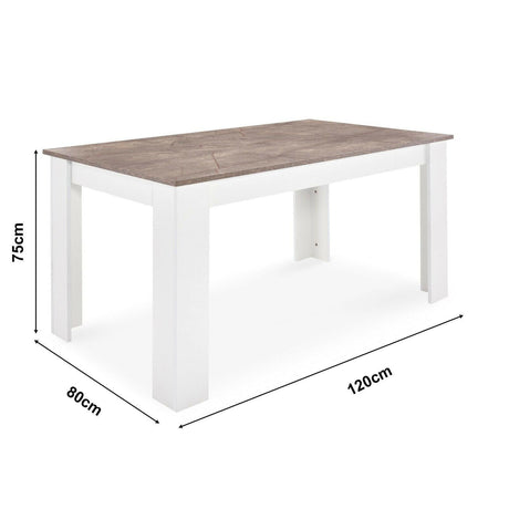 Dining table modern size 120cm x 80cm x 75cm stylish durable for contemporary dining spaces