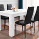 Compact dining table set for 4, ideal for small spaces, combining style & functionality. 