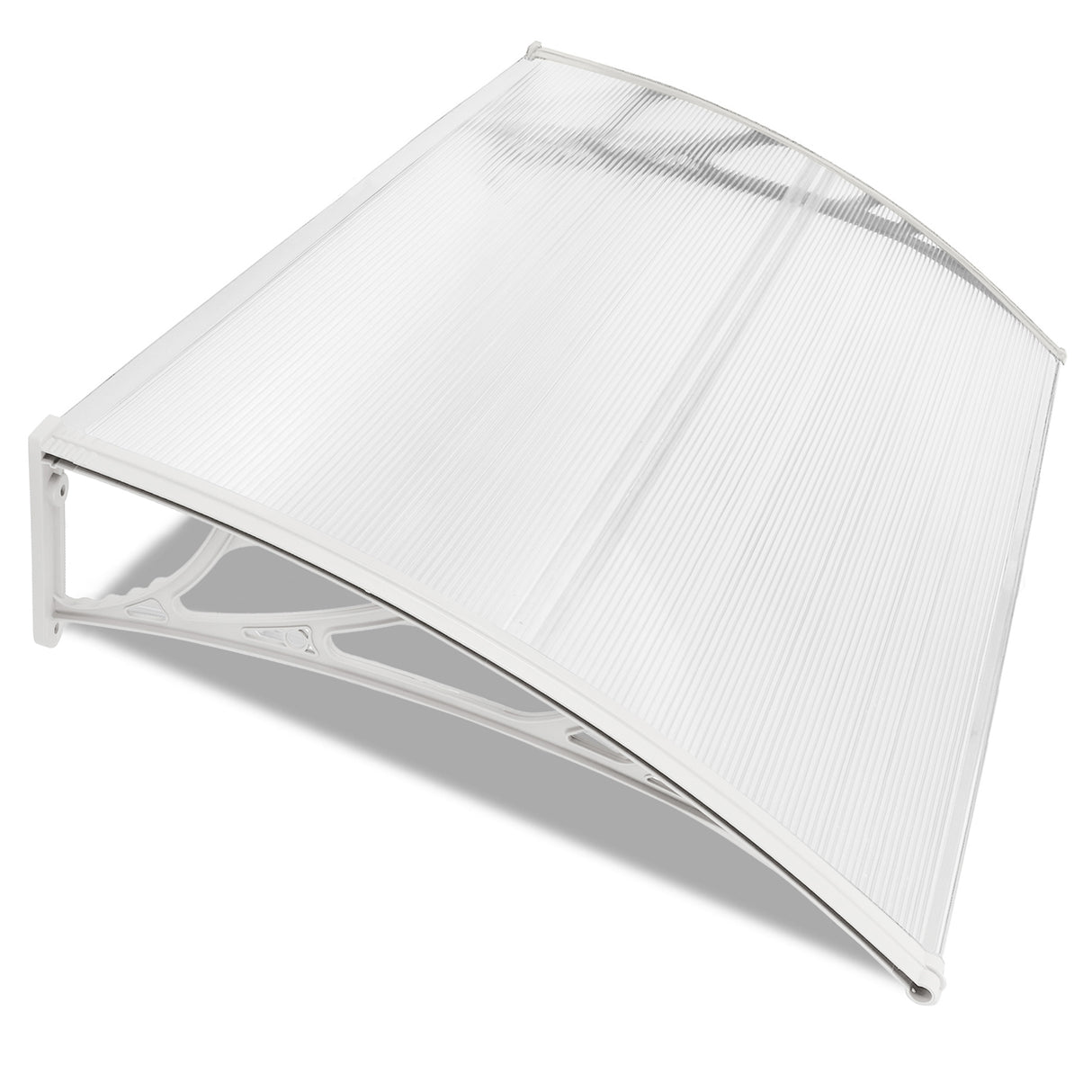 White door canopy in the UK, 100*80cm, offering reliable protection against weather elements.