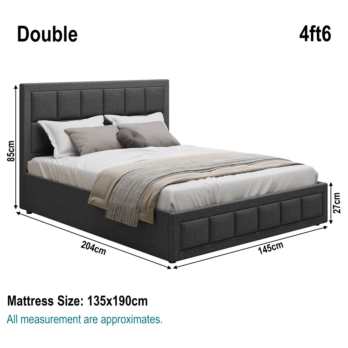 Blisswood Ottoman Bed Frame with Storage & Headboard