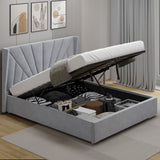 Sunrise Ottoman Storage Bed - Velvet Ottoman Bed Frame
