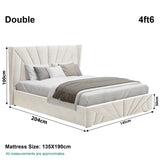 Velvet Ottoman Storage Bed - Sunrise Ottoman Bed Frame