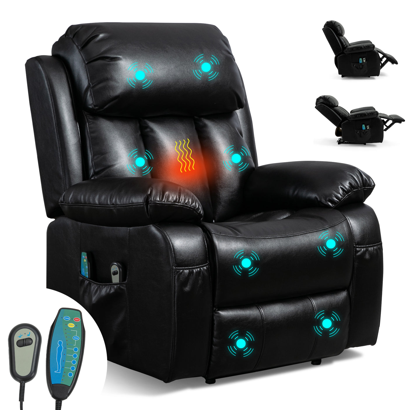 Electric Recliner Armchair With Heat And Massage
