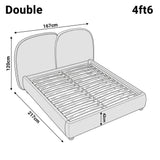 [Double | Grey] Dimensions diagram showing 167cm width and 217cm length with 120cm headboard height